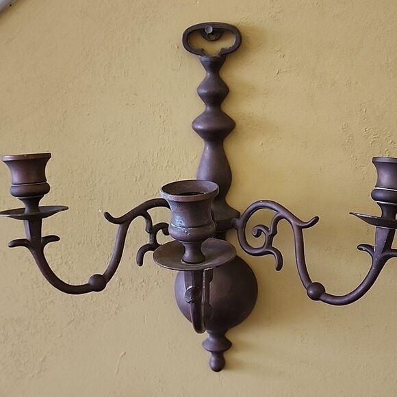 Vintage Sconce West Virginia Metal Crafters 3 Arm Sconce
